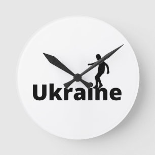 Ukraine soccer  round clock