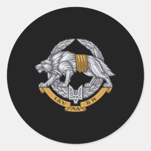 Ukraine Special Operations Forces Spetsnaz Wolf Classic Round Sticker