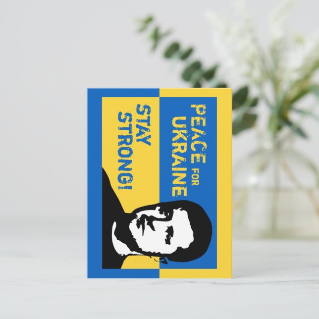 Ukraine - Stop the senseless war! Postcard (Standing Front)