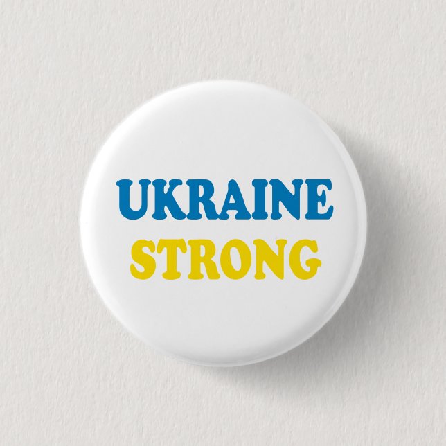 Ukraine Strong  Button (Front)