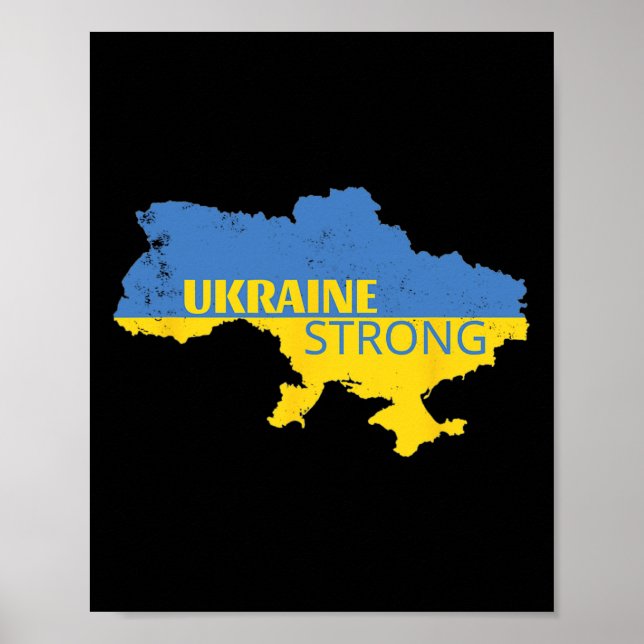Ukraine Strong - I Stand With Ukraine Peace  Poster (Front)