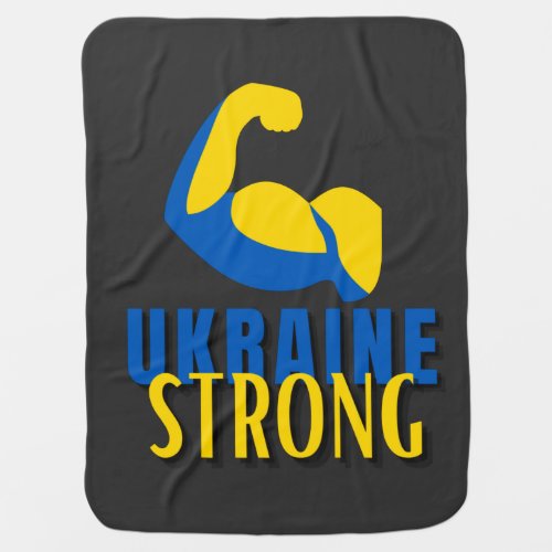 Ukraine Strong Muscle Flex   Baby Blanket