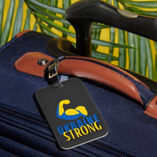 Ukraine Strong Muscle Flex   Luggage Tag