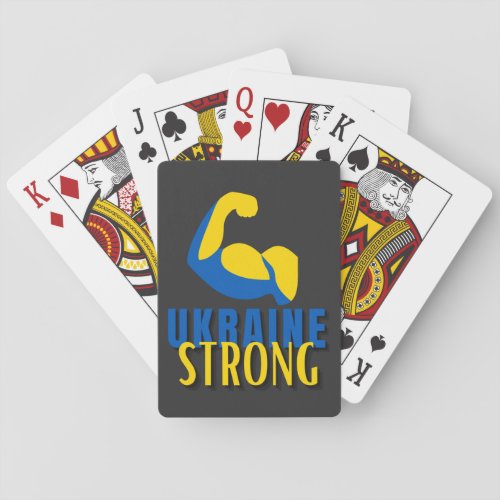 Ukraine Strong Muscle Flex  Playing Cards