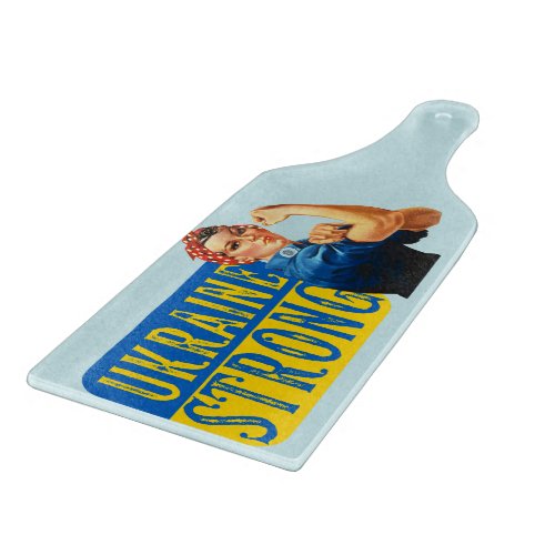 Ukraine Strong Rosie the Riveter Cutting Board