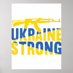 Ukraine Strong Support for Ukraine Poster
