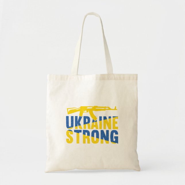 Ukraine Strong Support for Ukraine Tote Bag (Front)