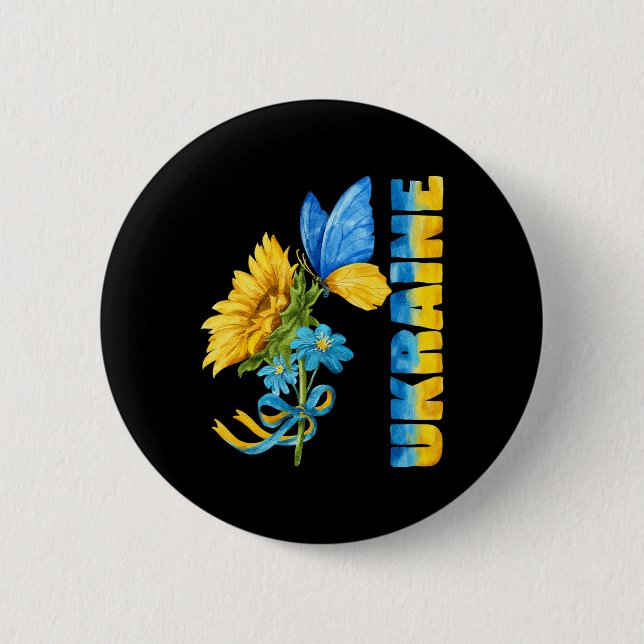 Ukraine Sunflower 8 Button (Front)