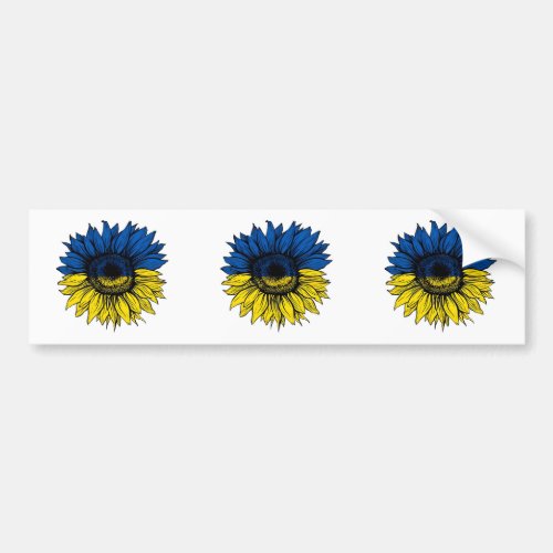 Ukraine Sunflower Bumper Sticker