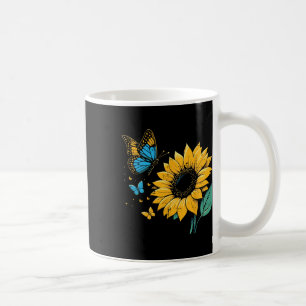 Ukraine Sunflower Butterfly Ukrainian Girls Kids W Coffee Mug