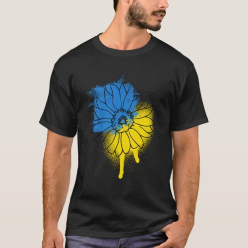 Ukraine Sunflower For Blue Yellow Flag Colors T_Shirt