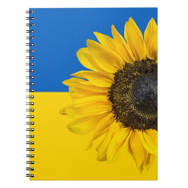 Ukraine Sunflower On Flag Notebook (Front)