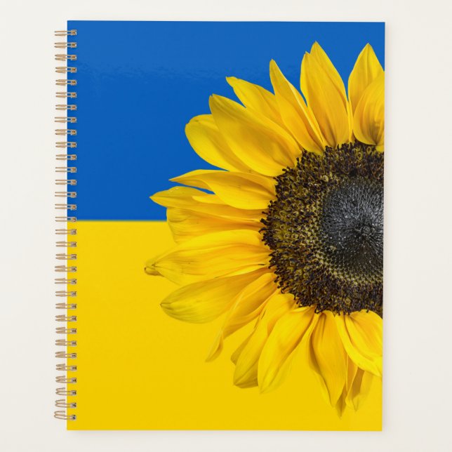 Ukraine Sunflower On Flag  Planner (Front)