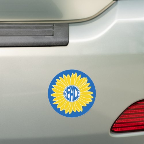 Ukraine Sunflower Peace Keychain Car Magnet