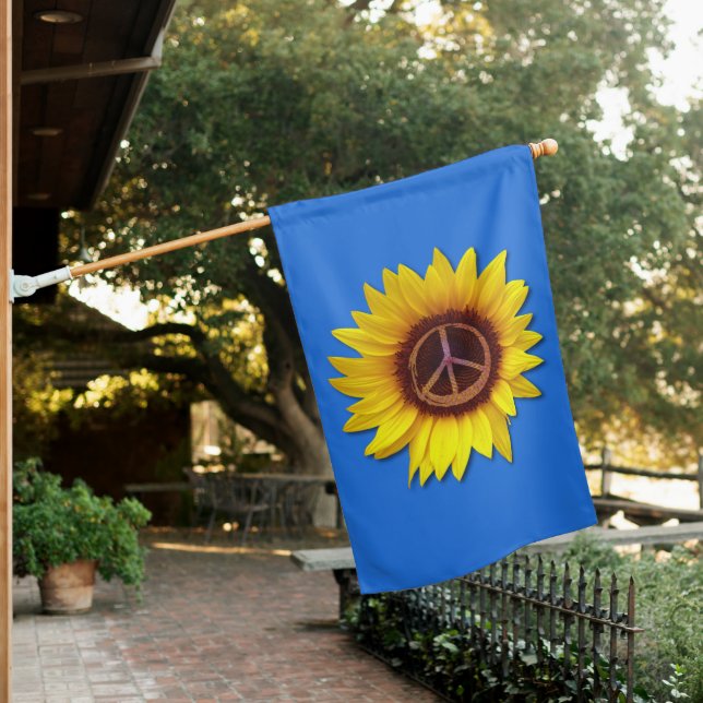 Ukraine Sunflower Peace Symbol Sign Anti-War       (In SItu)