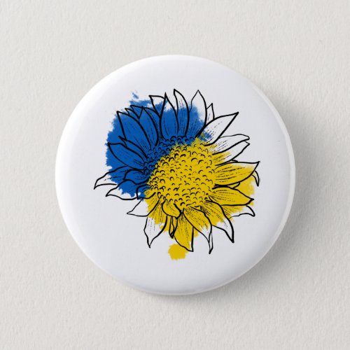 Ukraine Sunflower Support Button