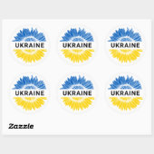 Ukraine Sunflower Support Solidarity Ukrainian  Classic Round Sticker (Sheet)