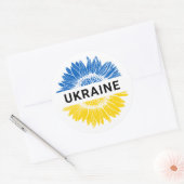 Ukraine Sunflower Support Solidarity Ukrainian  Classic Round Sticker (Envelope)
