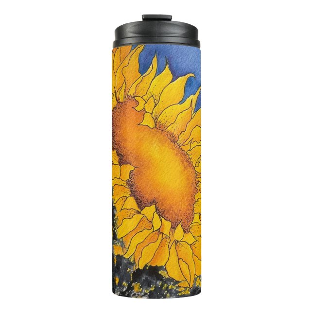Ukraine Sunflower Thermal Tumbler (Front)