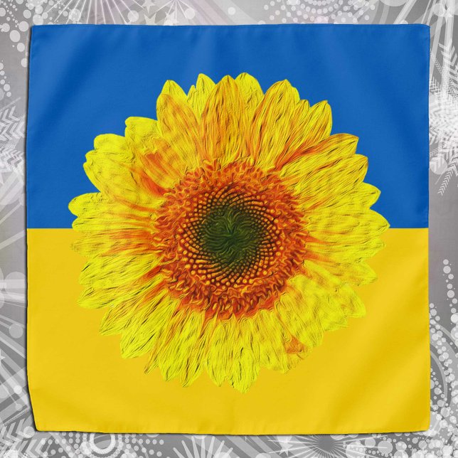 Ukraine Sunflower & Ukrainian Flag / Flower Bandana (Creator Uploaded)