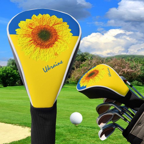 Ukraine Sunflower  Ukrainian Flag  Flower Golf Head Cover