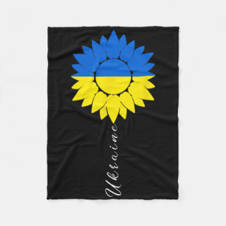 Ukraine Sunflower Ukrainian Flag I Stand With Ukra Fleece Blanket