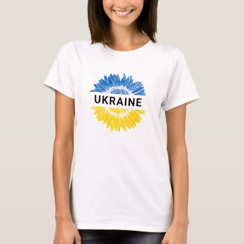 Ukraine Sunflower Ukrainian Support Solidarity  T_Shirt
