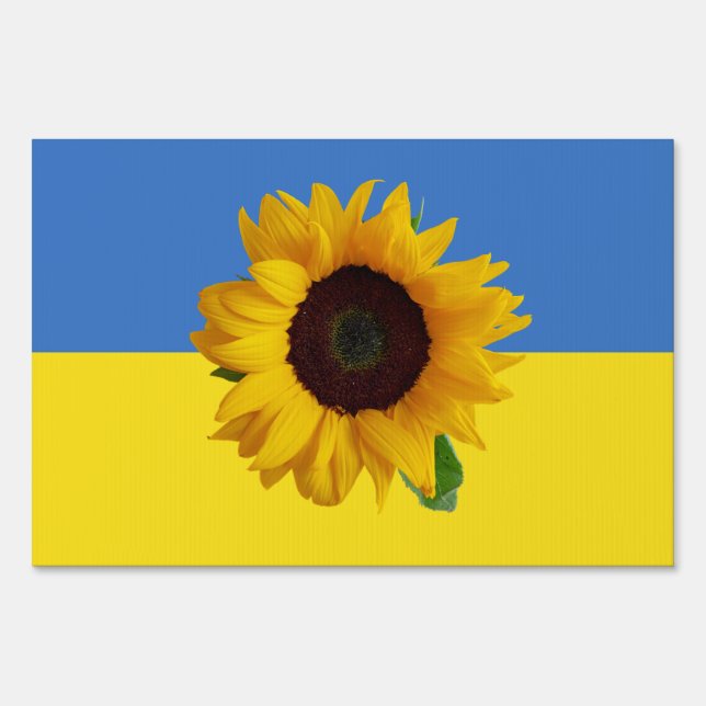 Ukraine Sunflower Yard Sign (Front)