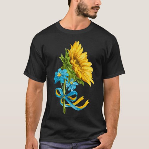 Ukraine Sunflowers and Wildflowers in Ukrainian Fl T_Shirt