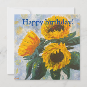 Ukraine sunflowers card for birthday