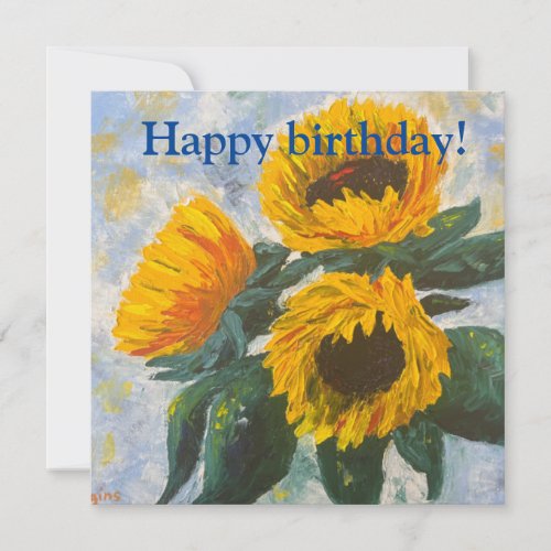 Ukraine sunflowers card for birthday 