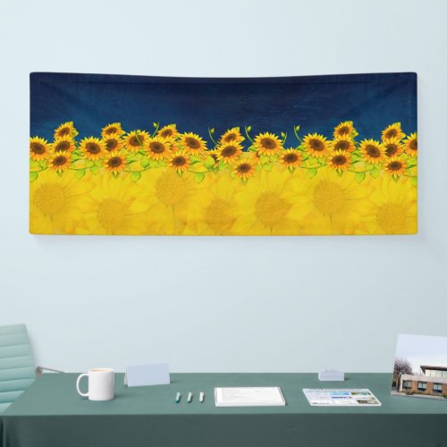 Ukraine Sunflowers for Hope and Peace Banner