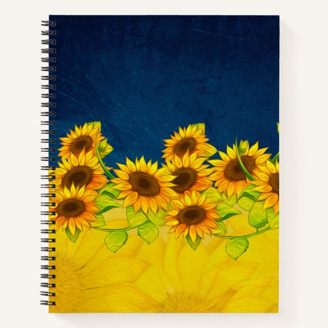 Ukraine Sunflowers for Hope and Peace Notebook (Front)
