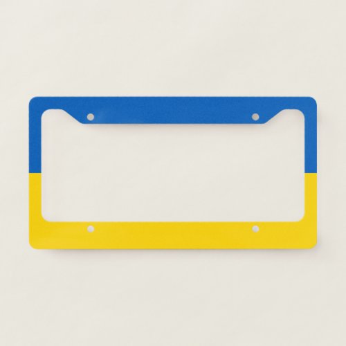 Ukraine Support Blue Yellow Ukranian Flag License Plate Frame
