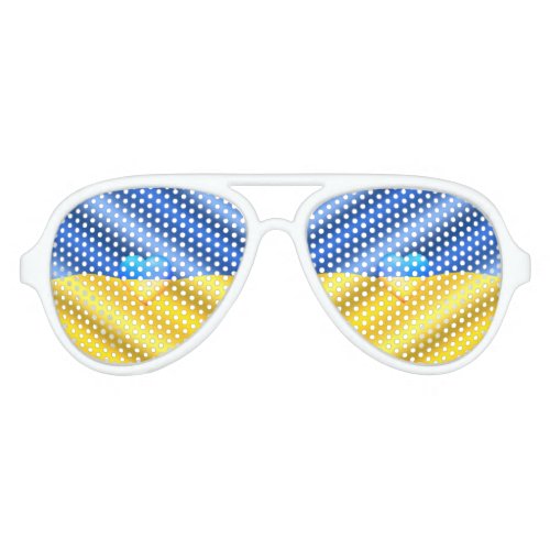 Ukraine _ Support _ Freedom Peace _ Ukrainian Flag Aviator Sunglasses