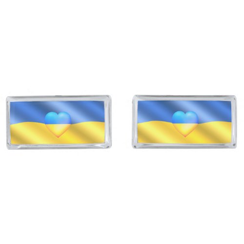 Ukraine _ Support _ Freedom Peace _ Ukrainian Flag Cufflinks