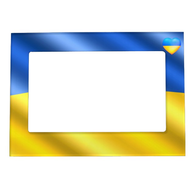 Ukraine - Support - Freedom Peace - Ukrainian Flag Magnetic Frame (Front)