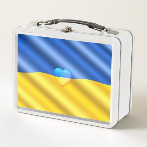 Ukraine _ Support _ Freedom Peace _ Ukrainian Flag Metal Lunch Box