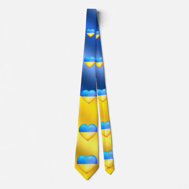 Ukraine - Support - Freedom Peace - Ukrainian Flag Neck Tie (Front)
