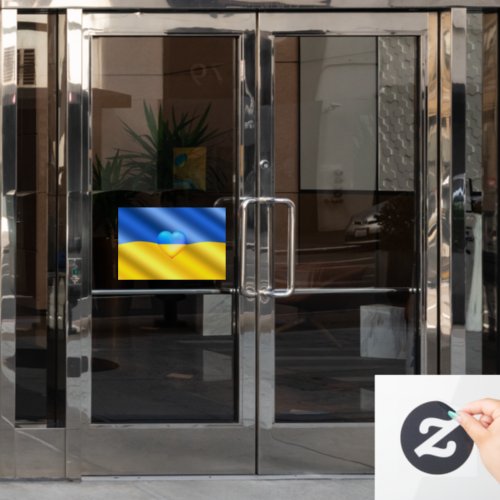 Ukraine _ Support _ Freedom Peace _ Ukrainian Flag Window Cling