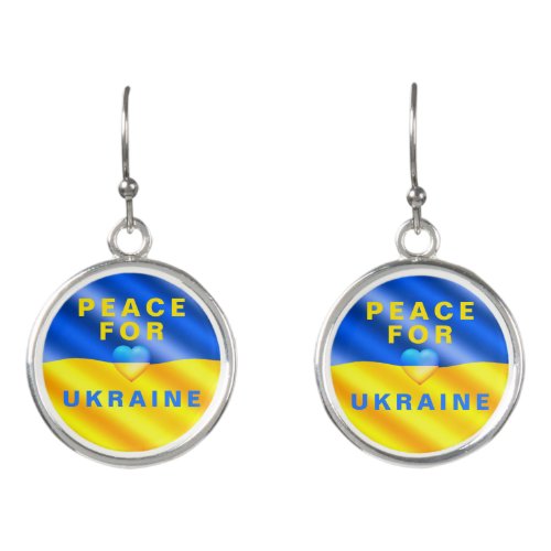 Ukraine _ Support _ Freedom Ukrainian Flag _ Peace Earrings