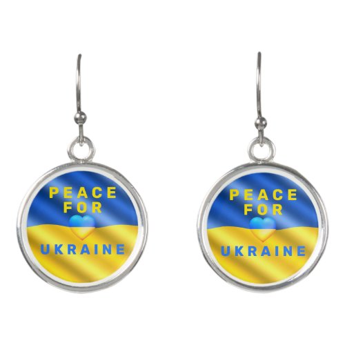 Ukraine _ Support _ Freedom Ukrainian Flag _ Peace Earrings