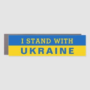 Ukraine Support Peace Ukrainian Flag Car Magnet