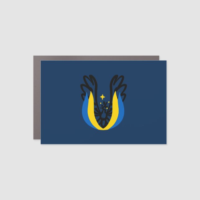 Ukraine support -Stand with Ukraine !!! Car Magnet (Front)