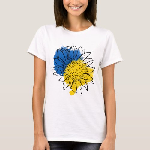 Ukraine Support Sunflower T_Shirt