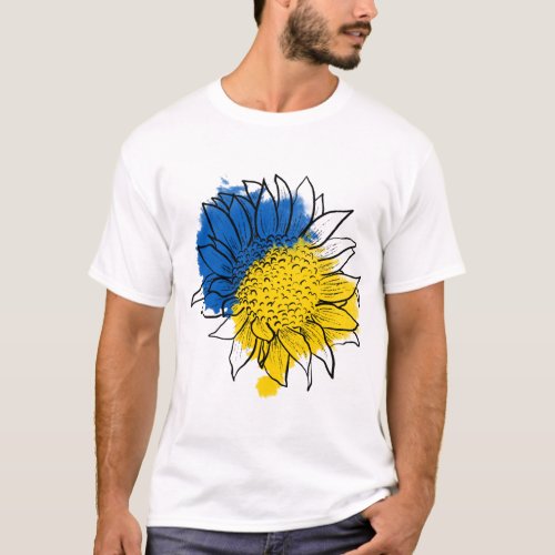 Ukraine Support Sunflower T_Shirt