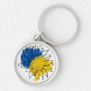 Ukraine Support Sunflower Tote Bag Keychain