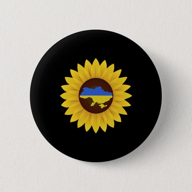 Ukraine Support Tee  Button (Front)