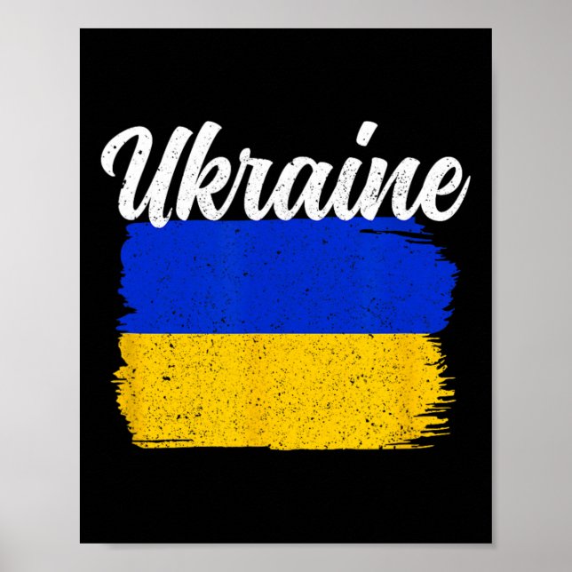 Ukraine Support Ukraine Flag Freedom Solidarity  Poster (Front)