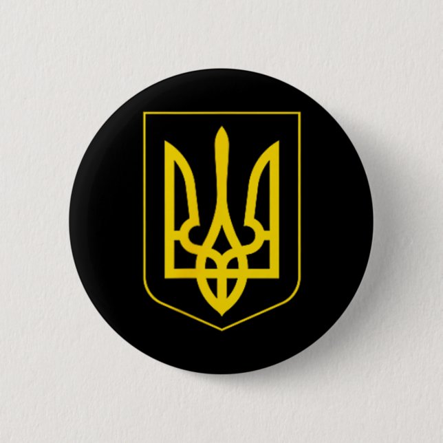 Ukraine Symbol Middle Ukrainian Army Military Embl Button (Front)
